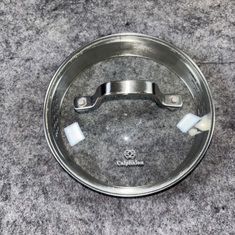 Calphalon Saucepan‎ Glass Pot Lid Stainless Drain Vented Sides 6.5" Replacement